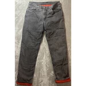 L.L. Bean BeanFlex Jeans Mens 35x34 Black Fleece Lined Coolmax & Tencel #511520